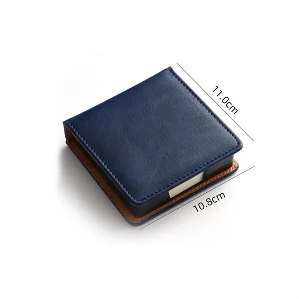 PU Leather Sticky Note Holder with Refillable Memo Pad - PU Leather Sticky Note Holder with Refillable Memo Pad - Image 1 of 4