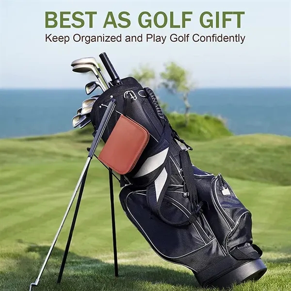All in 1 PU Leather Multi-Compartment Golf Organizer Case - All in 1 PU Leather Multi-Compartment Golf Organizer Case - Image 4 of 4