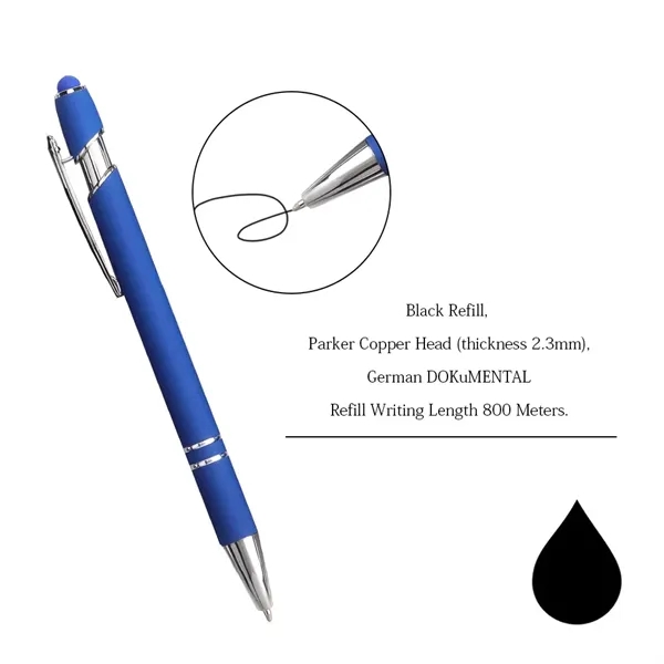 Metal Ballpoint Pen With Color Stylus Tip - Metal Ballpoint Pen With Color Stylus Tip - Image 3 of 10