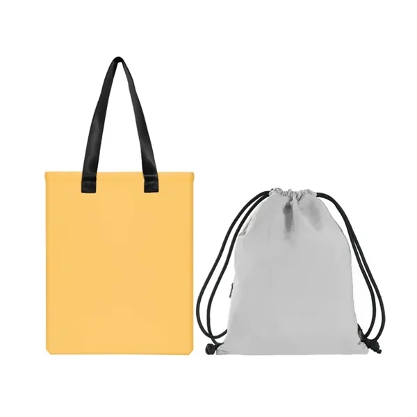 RPET Tote & Drawstring Bag Set - RPET Tote & Drawstring Bag Set - Image 1 of 4