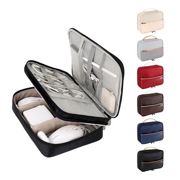 Leather TriFold Tech Organizer - Leather TriFold Tech Organizer - Image 1 of 2