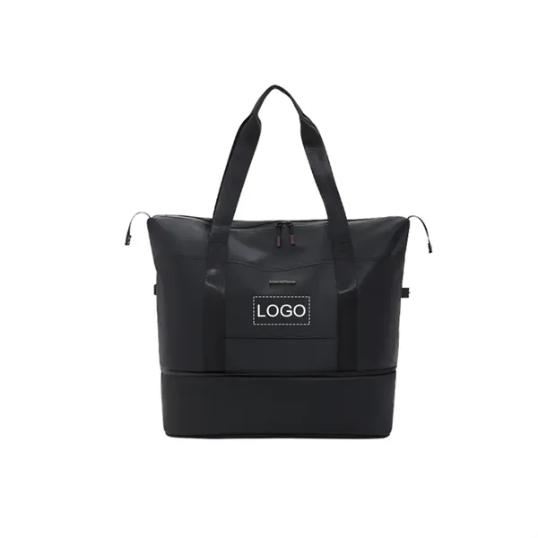 Vegan Leather Expandable Travel Tote - Vegan Leather Expandable Travel Tote - Image 0 of 5
