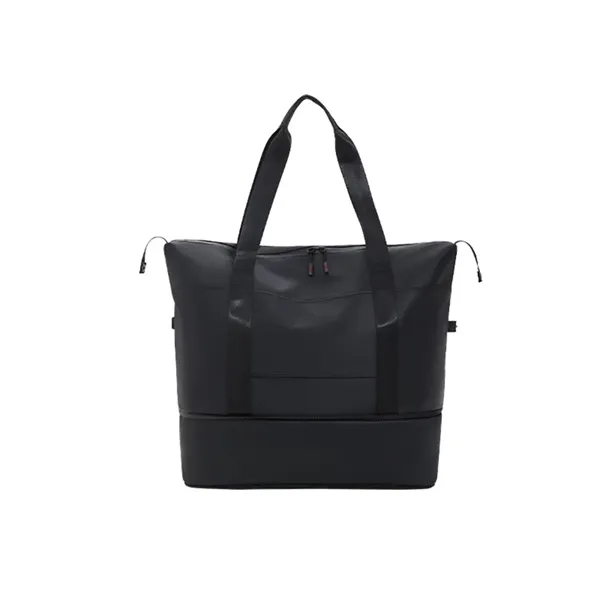 Vegan Leather Expandable Travel Tote - Vegan Leather Expandable Travel Tote - Image 1 of 5