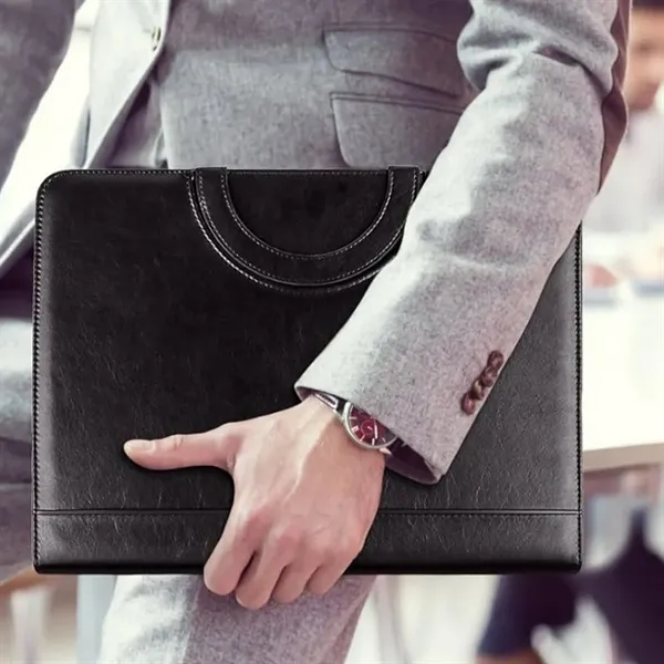 A4 Versatile PU Leather Portfolio w/ Calculator & Clipboard - A4 Versatile PU Leather Portfolio w/ Calculator & Clipboard - Image 4 of 4
