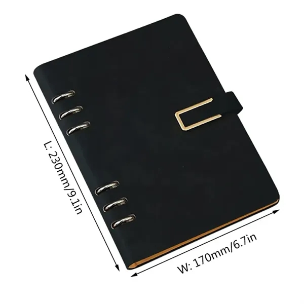 A5 PU Leather Refillable Notebook with Metal Buckle - A5 PU Leather Refillable Notebook with Metal Buckle - Image 1 of 4