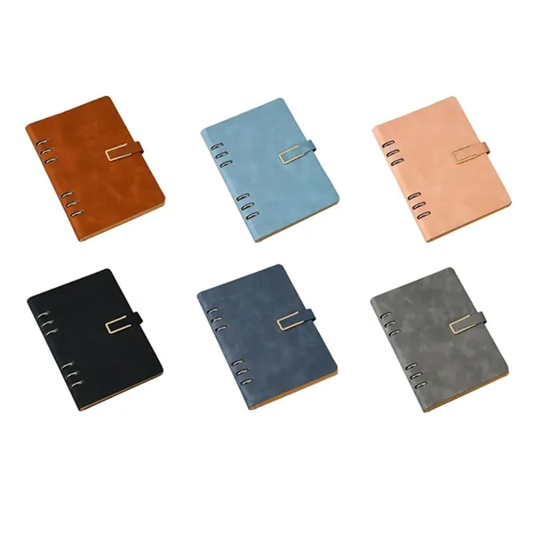 A5 PU Leather Refillable Notebook with Metal Buckle - A5 PU Leather Refillable Notebook with Metal Buckle - Image 2 of 4
