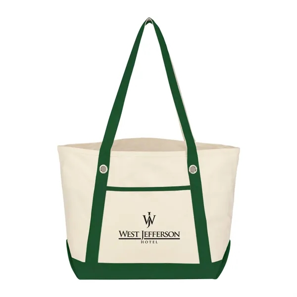 Medium Cotton Canvas Sailing Tote Bag - Medium Cotton Canvas Sailing Tote Bag - Image 7 of 15