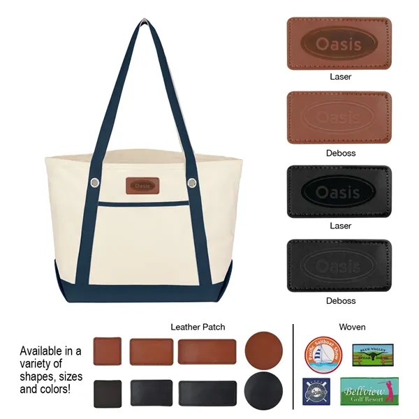 Medium Cotton Canvas Sailing Tote Bag - Medium Cotton Canvas Sailing Tote Bag - Image 9 of 15