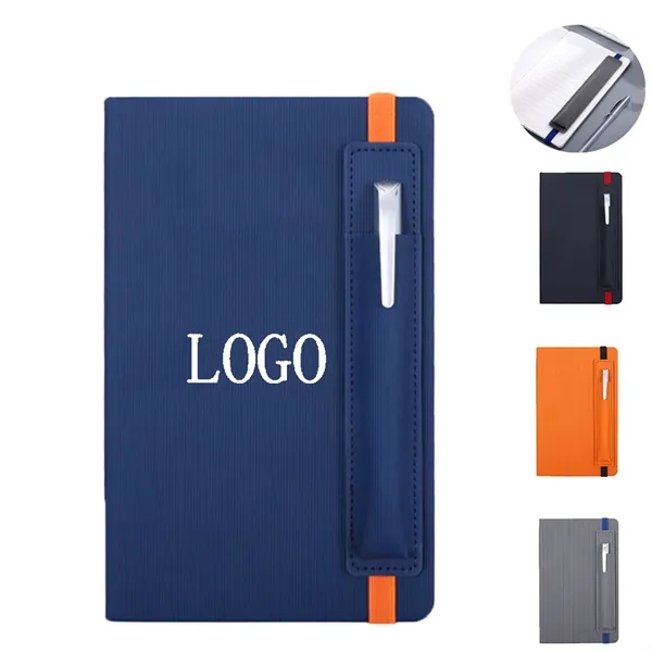 A5 PU Leather Strap Notebook Pen - A5 PU Leather Strap Notebook Pen - Image 0 of 2