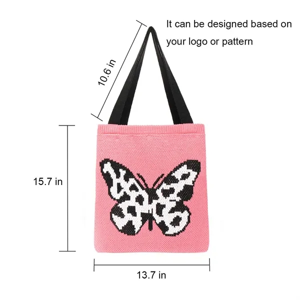 Cute Knitting Totes Women Fashion Shopping Bags Stylish - Cute Knitting Totes Women Fashion Shopping Bags Stylish - Image 1 of 4