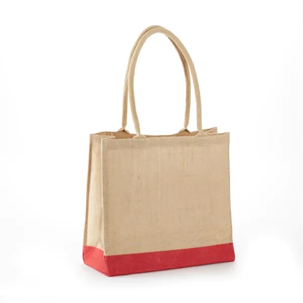 All Natural Jute Tote Bag with Rope Handles - All Natural Jute Tote Bag with Rope Handles - Image 1 of 6