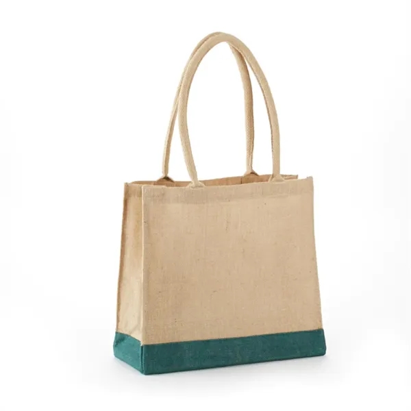 All Natural Jute Tote Bag with Rope Handles - All Natural Jute Tote Bag with Rope Handles - Image 3 of 6