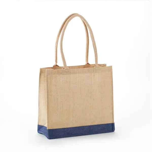 All Natural Jute Tote Bag with Rope Handles - All Natural Jute Tote Bag with Rope Handles - Image 4 of 6