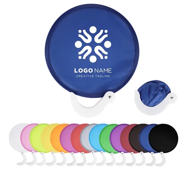 Round Foldable Nylon Fan - Round Foldable Nylon Fan - Image 0 of 2