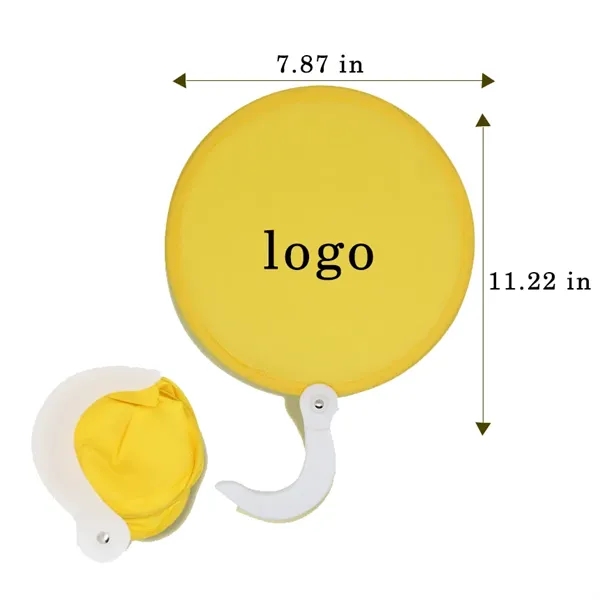 Round Foldable Nylon Fan - Round Foldable Nylon Fan - Image 1 of 2