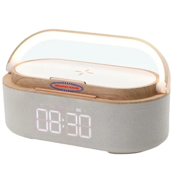 Bluetooth Speaker Alarm Clock Wireless Charger - Bluetooth Speaker Alarm Clock Wireless Charger - Image 0 of 3