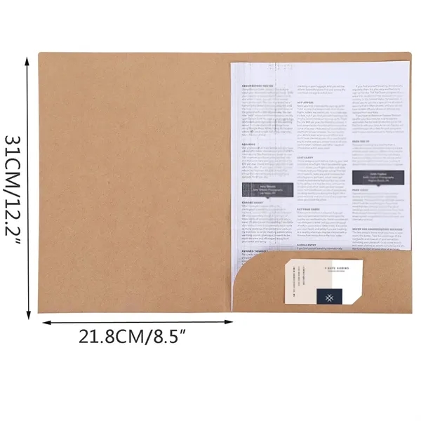 Custom Logo A4  Kraft Paper Document Holder  Folder - Custom Logo A4  Kraft Paper Document Holder  Folder - Image 1 of 4