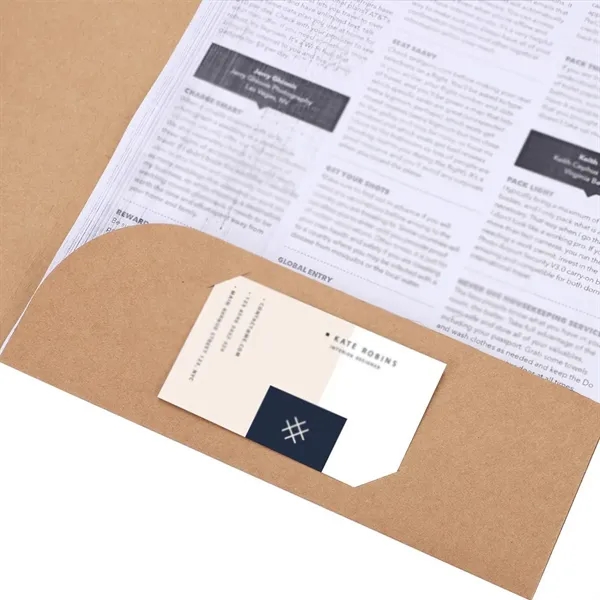 Custom Logo A4  Kraft Paper Document Holder  Folder - Custom Logo A4  Kraft Paper Document Holder  Folder - Image 4 of 4