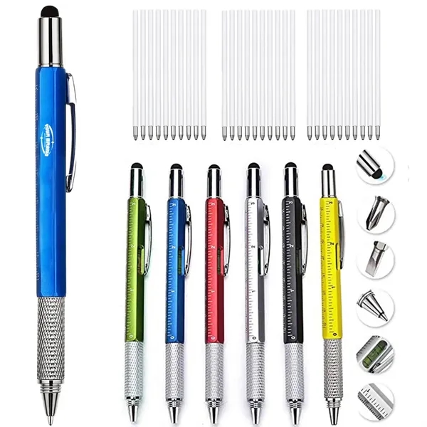 6 in 1 Multitool Tool Ballpoint Pen with Ruler Levelgauge - 6 in 1 Multitool Tool Ballpoint Pen with Ruler Levelgauge - Image 0 of 6