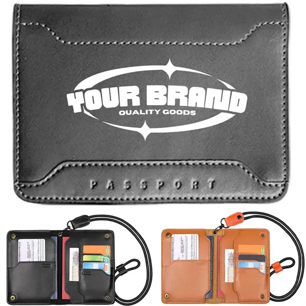Genuines Leather Unisex Travel Wallet Passport Holder Case - Genuines Leather Unisex Travel Wallet Passport Holder Case - Image 0 of 2