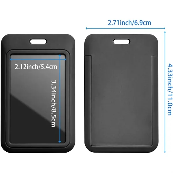 Sliding Vertical Business Exhibition ID Card Holder Lanyard - Sliding Vertical Business Exhibition ID Card Holder Lanyard - Image 1 of 9