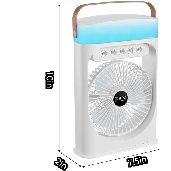 Portable Air Conditioner Fan Misting Humidifier Rechargeable - Portable Air Conditioner Fan Misting Humidifier Rechargeable - Image 1 of 6
