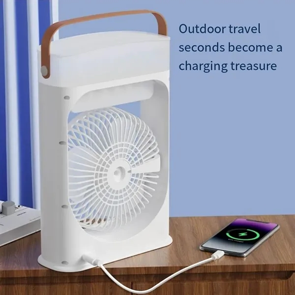 Portable Air Conditioner Fan Misting Humidifier Rechargeable - Portable Air Conditioner Fan Misting Humidifier Rechargeable - Image 2 of 6