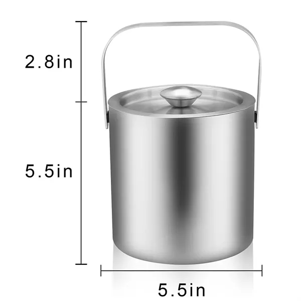 1.3L Stainless Steel Ice Buckets - 1.3L Stainless Steel Ice Buckets - Image 1 of 3
