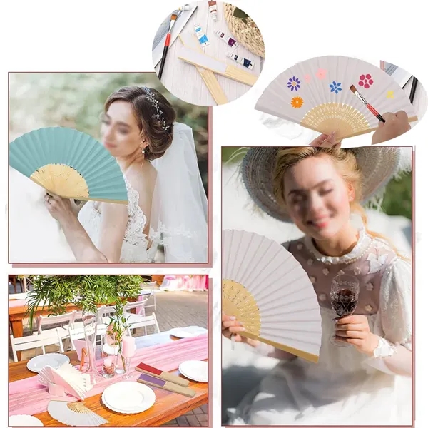 Full-color Folding Bamboo Paper Hand Fan - Full-color Folding Bamboo Paper Hand Fan - Image 3 of 3