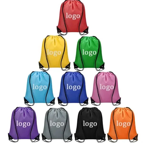 210D Polyester Drawstring Bags - 210D Polyester Drawstring Bags - Image 0 of 2