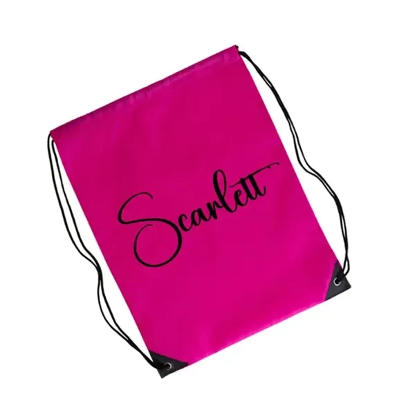 210D Polyester Drawstring Bags - 210D Polyester Drawstring Bags - Image 2 of 2