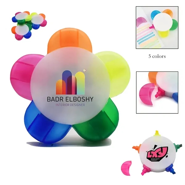 5 in 1 Colors Flower Highlighter - 5 in 1 Colors Flower Highlighter - Image 0 of 2