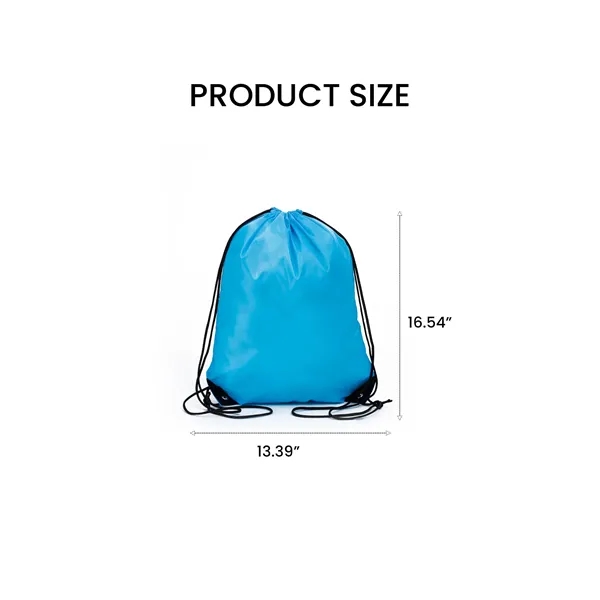 Full color Polyester Drawstring Sports Backpack - Full color Polyester Drawstring Sports Backpack - Image 1 of 15