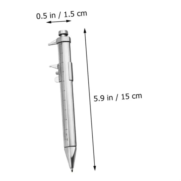 6-in-1 Metal Multi Tool Pen with Ruler and Screwdriver - 6-in-1 Metal Multi Tool Pen with Ruler and Screwdriver - Image 1 of 3
