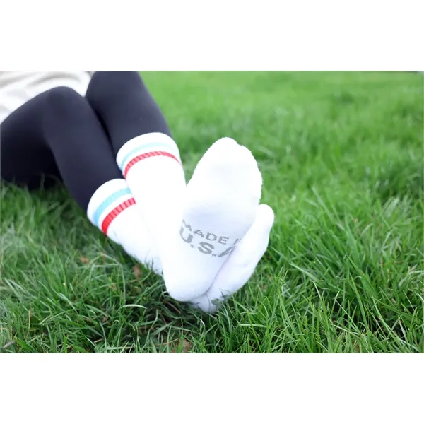 Ribbed Crew Athletic Sock - MADE IN USA - Ribbed Crew Athletic Sock - MADE IN USA - Image 3 of 3