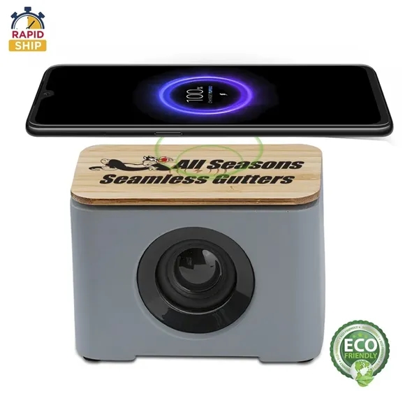 Brico Eco-Friendly Bluetooth Speaker and Wireless Charger - Brico Eco-Friendly Bluetooth Speaker and Wireless Charger - Image 2 of 3