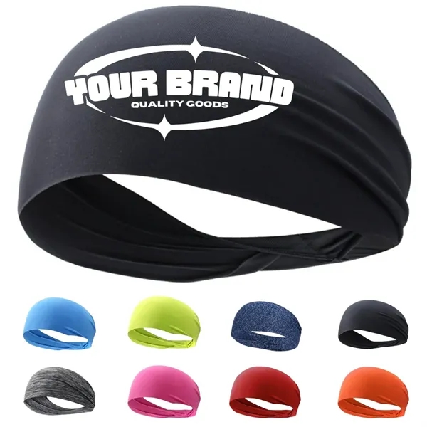 Solid Color Non Slip Sports Headband For Workout Fitness - Solid Color Non Slip Sports Headband For Workout Fitness - Image 0 of 3