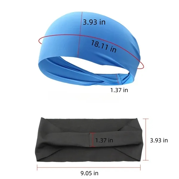 Solid Color Non Slip Sports Headband For Workout Fitness - Solid Color Non Slip Sports Headband For Workout Fitness - Image 1 of 3