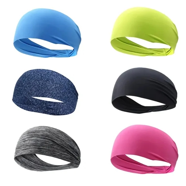 Solid Color Non Slip Sports Headband For Workout Fitness - Solid Color Non Slip Sports Headband For Workout Fitness - Image 2 of 3