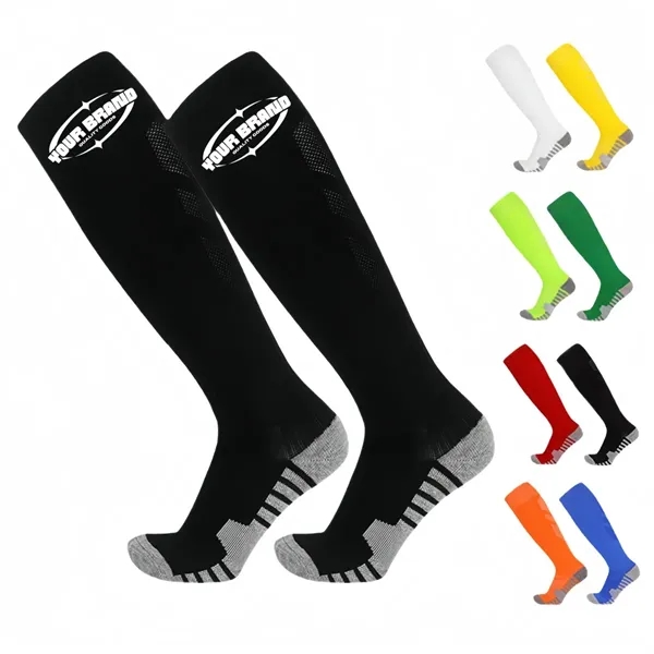 Breathable Non-Slip High-Top Sports Football Socks - Breathable Non-Slip High-Top Sports Football Socks - Image 0 of 5