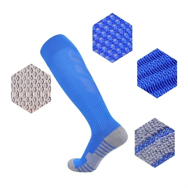 Breathable Non-Slip High-Top Sports Football Socks - Breathable Non-Slip High-Top Sports Football Socks - Image 2 of 5