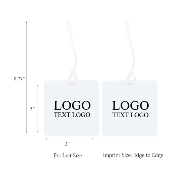 Full Color Square Plastic Luggage Tags With Strap - Full Color Square Plastic Luggage Tags With Strap - Image 1 of 7