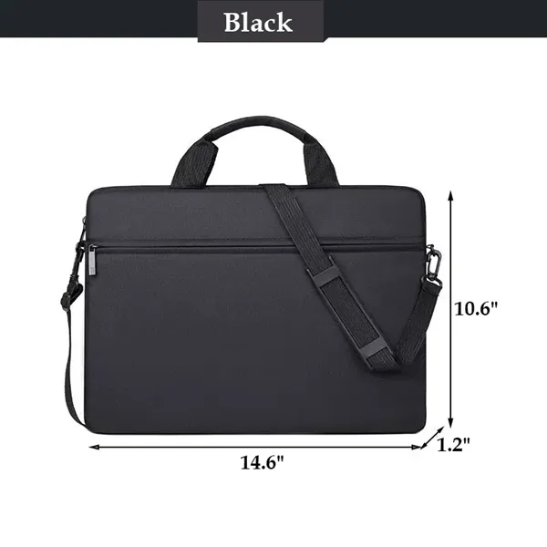 Lightweight Oxford Laptop Bag with Shoulder Strap - Lightweight Oxford Laptop Bag with Shoulder Strap - Image 7 of 13