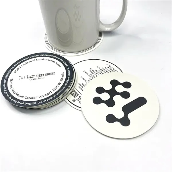 4" Custom Printed Pulpboard Coaster (12pt-54pt) - 4" Custom Printed Pulpboard Coaster (12pt-54pt) - Image 0 of 10