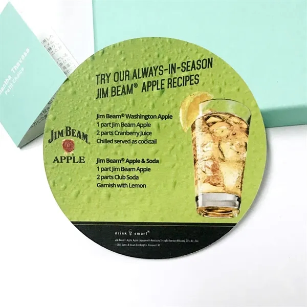 4" Custom Printed Pulpboard Coaster (12pt-54pt) - 4" Custom Printed Pulpboard Coaster (12pt-54pt) - Image 8 of 10