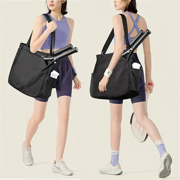 Large Tennis Racket Pickleball Badminton Tote Bag - Large Tennis Racket Pickleball Badminton Tote Bag - Image 4 of 4