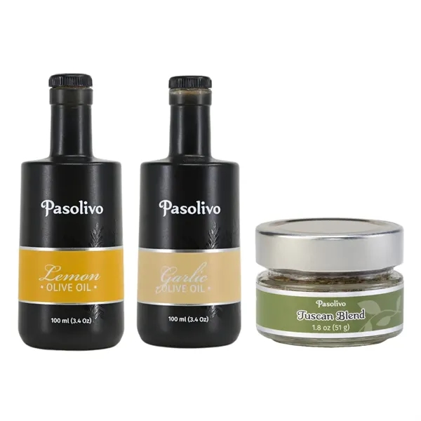Lemon Olive Oil & Garlic Olive-Oil, Tuscan Spice Blend - Lemon Olive Oil & Garlic Olive-Oil, Tuscan Spice Blend - Image 0 of 3