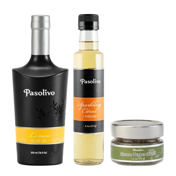 Lemon Olive Oil, Sparkling Citrus Vinegar Pepper Spice Blend - Lemon Olive Oil, Sparkling Citrus Vinegar Pepper Spice Blend - Image 0 of 3