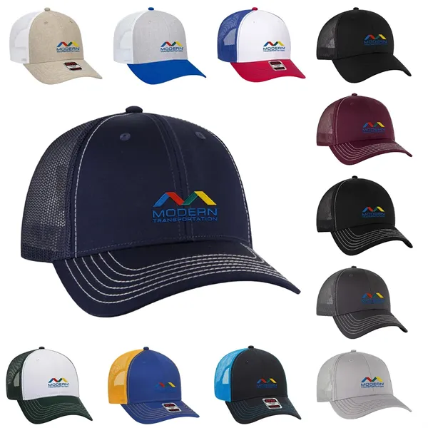 OTTO 6-Panel Low Profile Mesh Back Trucker Hat - OTTO 6-Panel Low Profile Mesh Back Trucker Hat - Image 0 of 18