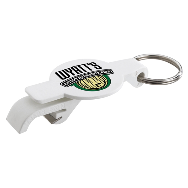 Round Bottle Opener Beverage Wrench Keychain - Round Bottle Opener Beverage Wrench Keychain - Image 5 of 16